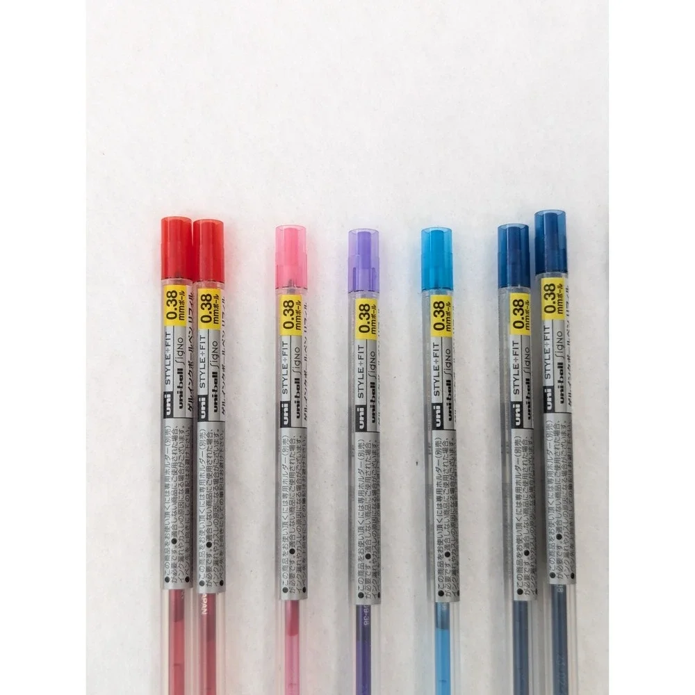 Uni Style Fit 0.38 mm Ballpoint Pen Ink Refill Variety (Lot of 12) UMR-109-38